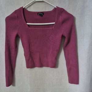 Art Class Ribbed Knit in Deep Pink